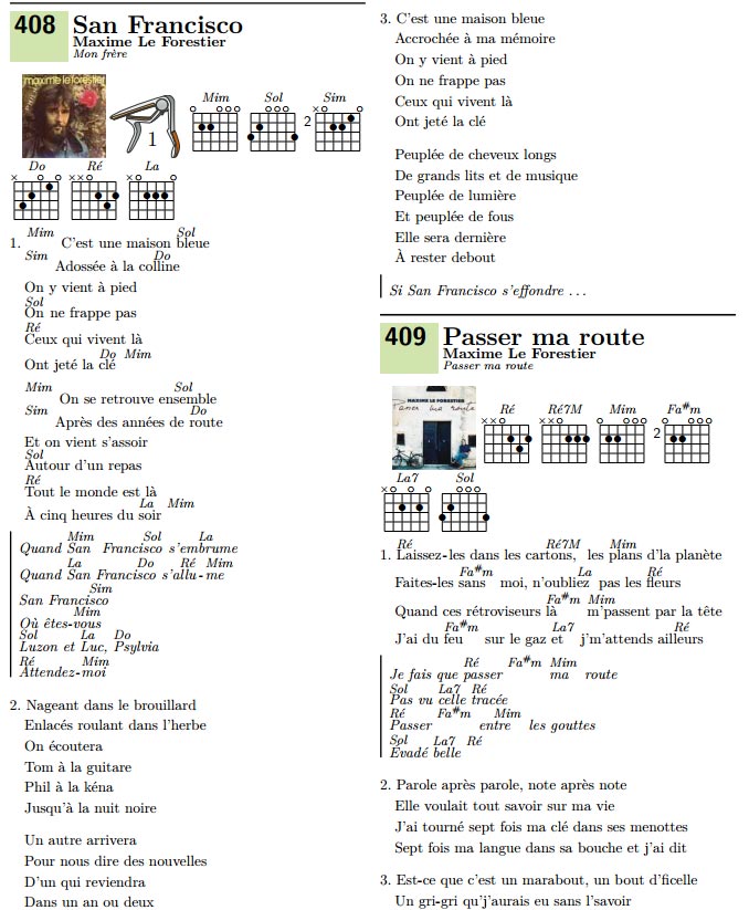 300 Tablatures de guitare (PDF) chanson française - Maxitabs