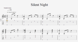 Silent Night Fingerstyle Tab